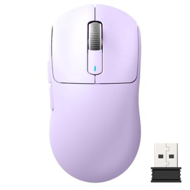 Imagem de ATTACK SHARK X3 Mouse Gamer Sem Fio Ultraligeiro com Conexão Tri-Modo (2.4G/USB-C/Bluetooth), 26K DPI, Sensor Óptico PAW3395, Kailh GM8.0 Switch, 5 Botões Programáveis para PC/Win/Mac-Púrpura