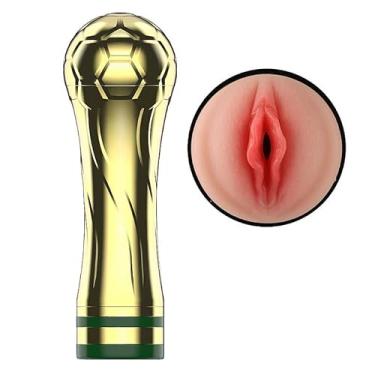 Imagem de Masturbador com Vibrador em Cyberskin Lanterna Multivelocidade Discreto Portátil Realistico (VAGINA COPA)