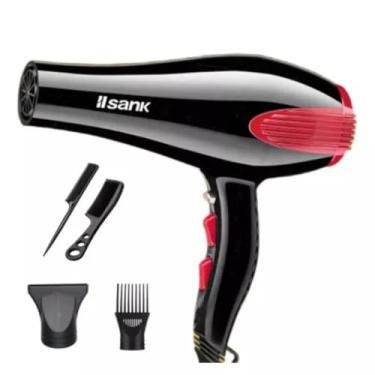 Imagem de Secador De Cabelo Profissional Iônico 4 Em 1 Turbo 6000w Cor Preto 127v (Vermelho)
