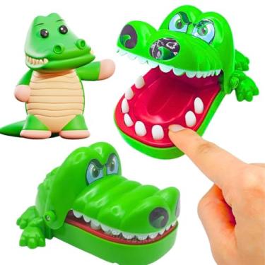 Imagem de Kit Jogos de Tabuleiro Infantil 2 Crocodilo Morde Dedo Criança 3 anos Infantil Jacaré Dente Dentista Presente Para Menino Menina brinquedos Infantis Educativos Pedagogicos