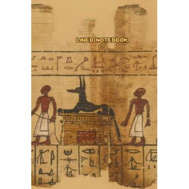 Imagem de Lined Notebook: A Unique Paper Page Study From Planner The Classroom Egyptian Personal Book Reading Of Shopping Recipe Dead Journal (6 X 9 In. 110 Pss) Composition Ruler