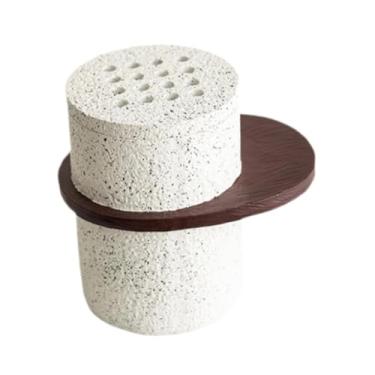 Imagem de IEUDNS Queimador de incenso árabe bakhoor queimador mesa peça central resina ornamento cone titular para quarto sala estar, S White