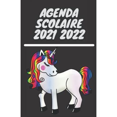 Imagem de Agenda Scolaire 2021 2022: Agenda licorne journalier collége lycée étudiant pour planifier une année réussie (un jour par page)