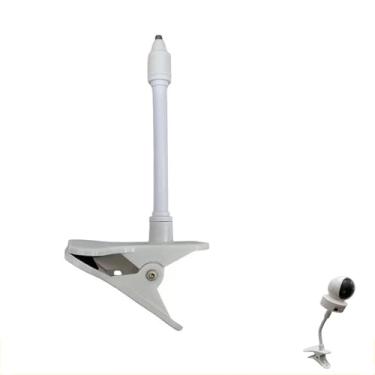 Imagem de NVRTTRR Suporte universal de suporte para monitor de bebê com orifício rosqueado de 1/4, suporte de braço de pescoço de ganso ajustável com clipe. (21,8 cm)