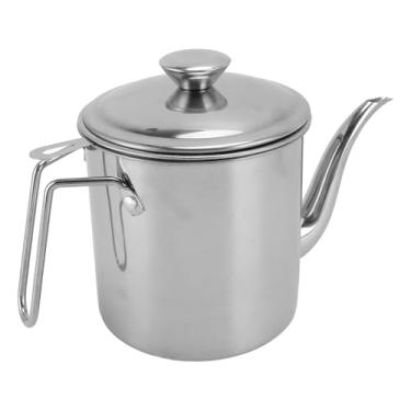 Imagem de Capacidades de Tensão Excepcionais, Recipiente de óleo de Aço Inoxidável de 1,4L, Lata de Graxa Com Tampa à Prova de Poeira, Pote de Armazenamento Multifuncional para