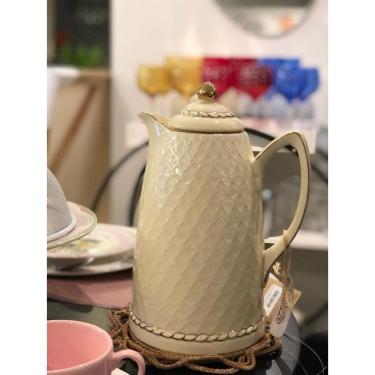 Imagem de GARRAFA TERMICA PORCELANA RENDA CREME 28cm 900ml