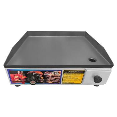 Imagem de Chapa Elétrica De Lanches Inox s/ Prensa 40x35 - Sevefort, 110V