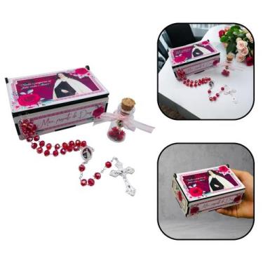 Imagem de Kit Lembrança Terço Santa Teresinha do Menino Jesus com Pingente - FOR