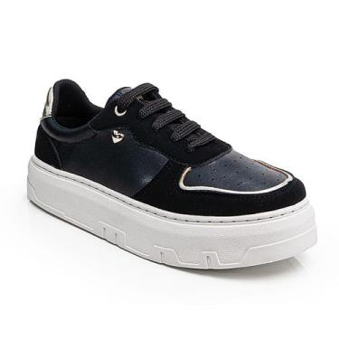 Imagem de Tênis Feminino Casual Confortável Estilo e Glamour - Zarato, Preto, 37