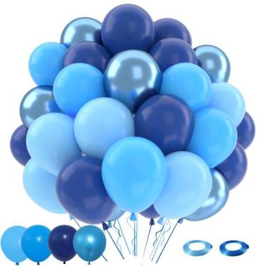 Imagem de Conjunto de 50 Balões de Látex Patimate Azul 30cm - Decoração de Festa