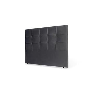 Imagem de Cabeceira De Cama Box Luiza King 195cm X 106cm Couro Preto Mz Decor - 