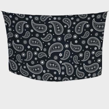 Imagem de Canga/Pareô Sublimado Geométrico Preto 1,00x1,50m - Fera Print - Subli