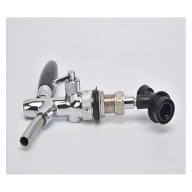 Imagem de Fabricação caseira de cerveja Beer Tap Adjustable Flows Chrome Draft Beer Tap G5/8 Shank Long Stem Home Brew Beer Keg Taps with Ball Lock Disconnect Acessórios para vinho(Adjustment tap)