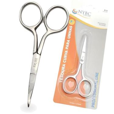 Imagem de Tesoura Curva para Unhas 3 1/2" (9,2 cm) Ponta Estreita NYBC Beauty -C