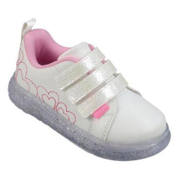Imagem de Tenis pampili sneaker luz ref 483.033 menina, 29, Branco, Rosa