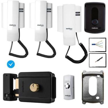 Imagem de Kit Porteiro IPR 8010 Intelbras Com 2 Extenção Combo Oficial