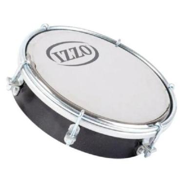 Imagem de Tamborim izzo 06 pol abs preto com pele leitosa