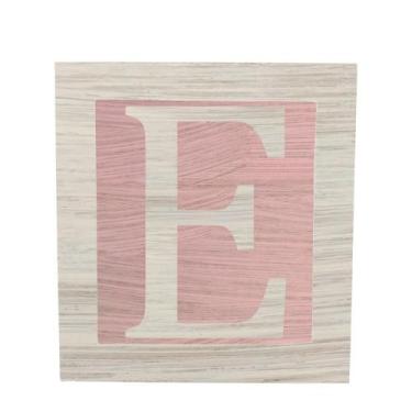 Imagem de Cubo Rosa Letra Branca com Aplique Festa Chá de Bebê Decoração 8x8x8 C