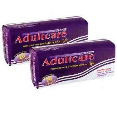 Imagem de Kit 2 Absorvente Geriátrico Adulto Adultcare - Total 40 Unidades