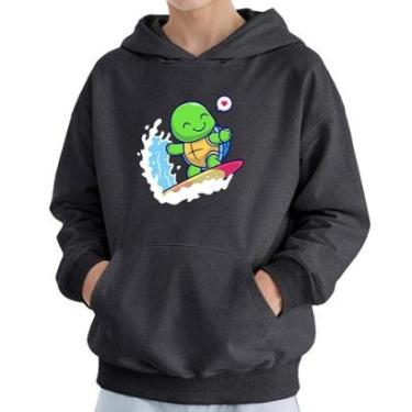 Imagem de Moletom Infantil Canguru Menino Estampa Tartaruga Surf-Masculino
