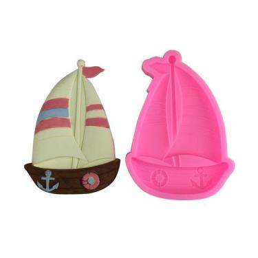 Imagem de Forma Molde Silicone Barco Barquinho Mar Marinheiro Biscuit - LUYKE