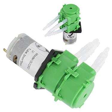 Imagem de Hyuduo Bomba dosadora peristáltica plana de cabeça dupla dosadora de água líquida bomba dosadora de água tamanho mangueira aproximadamente 3 x 5 mm para acessórios de bomba de ar de aquário