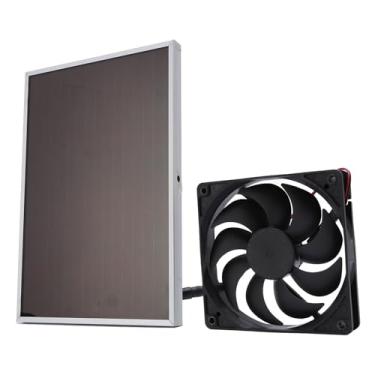 Imagem de Fã de Energia Solar, Painel Solar de 5W Com Ventilador de 6 para Ventilação, Kit de Ventiladores de Energia do Painel Solar Portátil para Carros, Quartos e Muito Mais
