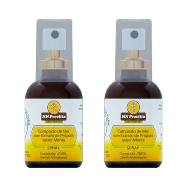 Imagem de Kit 2X: Composto de Mel e Extrato de Própolis Sabor Limão e Menta Spray MN Provitta 35ml