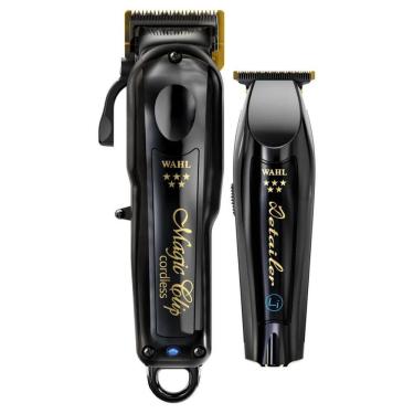 Imagem de Kit Máquina de Cortar Cabelo e Acabamento Barber Wahl Bivotl