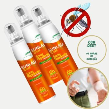 Imagem de Kit spray repelente contra insetos sunlau com deet