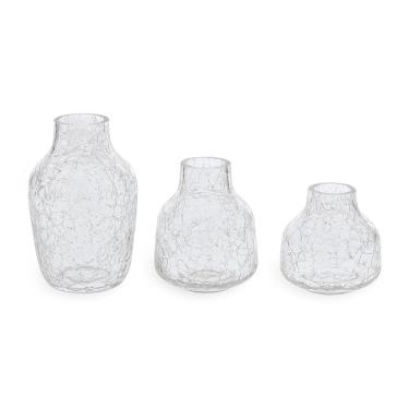 Imagem de Trio de vaso decorativos em vidro incolor mart
