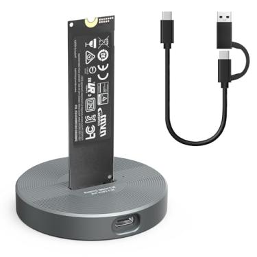 Imagem de Adaptador M.2 NVMe e SATA para USB C, estação de ancoragem SSD, SSD M.2 para USB A e tipo C M.2 (chave M, chave B+M) NVMe e leitor SSD SATA NGFF, SSD 2280 2260 2242 2230 22110 Dock