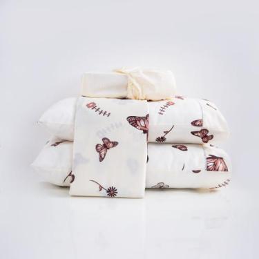 Imagem de Jogo de lençol casal padrão 4 peças estampado em algodão 200 fios - Ca