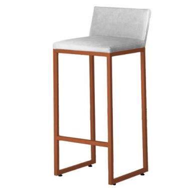 Imagem de Banqueta Alta P/ Bancada  Área Gourmet c/ Encosto e Apoio de Pés mater