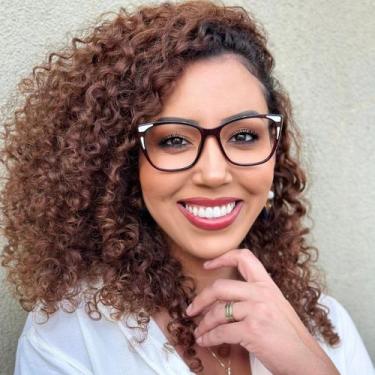 Imagem de Armação de Óculos Feminino Clara Lê Belle, Café