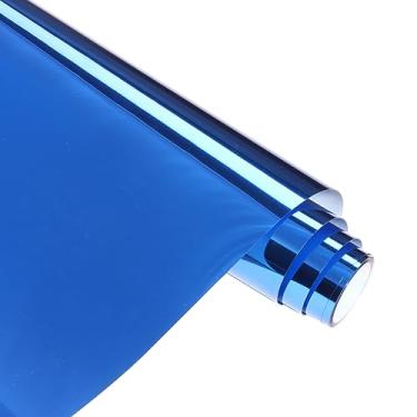 Imagem de HTVSTD Rolo de Vinil Htv Azul Metálico Htv - 12"*8 Pés Vinil de Transferência de Calor Htv Azul Metálico para Passar Em Vinil Htv Azul Escuro para Camisetas Compatível com Silhoutte Cameo Ou Cricut