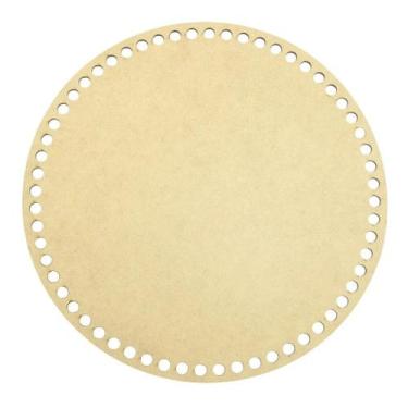 Imagem de Kit 4 Base Redonda 40 cm MDF para Cesto Crochê Fio de Malha - Inova Ar