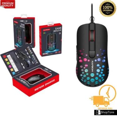Imagem de Mouse P/ Jogo Led Rgb Fio Usb Gamer P/ Computador 3200 Dpi - KAPBOM