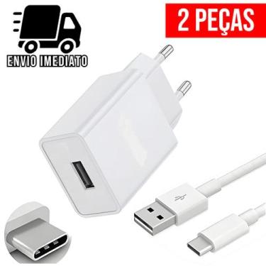 Imagem de Kit 2 Carregador Turbo Tipo C USB com Cabo Super Rapido para Iphon3 Xi