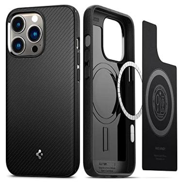 Imagem de Spigen Capa Mag Armor (MagFit) compatível com MagSafe projetada para iPhone 13 Pro (2020) - Preto fosco