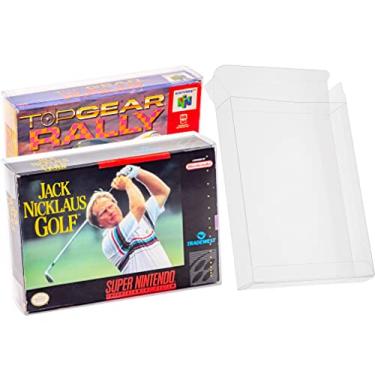 Imagem de Viturio Super Nintendo SNES & N64 Game Box Protector Cases (10 Pack) Clear Plastic .35mm