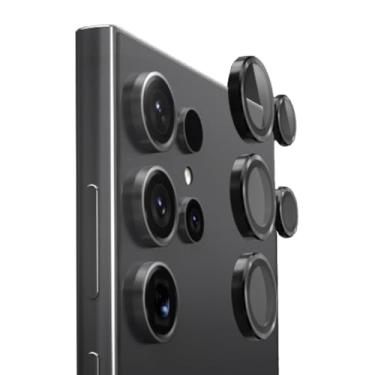 Imagem de Kit Película Lente Câmera Lisa Ou Pedrinhas Brilho Compatível Com Samsung Galaxy S22 S23 S24 S25 Fe Plus Ultra Preto lisa S23/S23 Plus