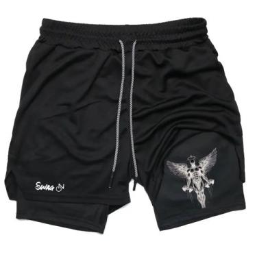 Imagem de Short de Compressão Masculino Com Bolso Dry Fit - Swag On, Preto, P