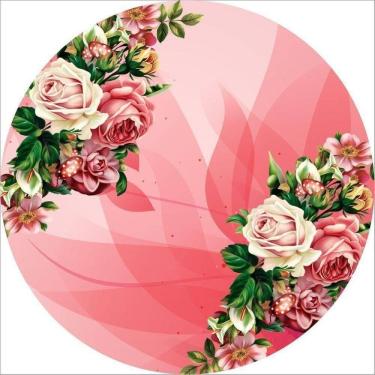Imagem de Painel Redondo 3D Sublimado Floral Frd-3203