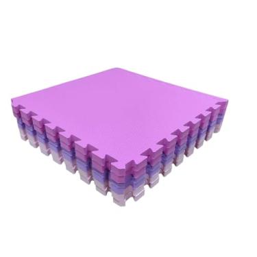 Imagem de Kit 20 Tapete Tatame EVA Tons de Rosa 50x50x2cm 20mm