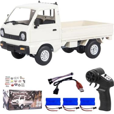 Imagem de LEOSO WPL D12 RC Truck 1/10 RC Crawler 2.4G Drift RC Cars Pickup with 3pcs Upgraded 1200mah Battery Remote Control Truck Crawler Full Scale RC Rock Crawler Off-Road RC Trucks