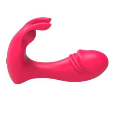 Imagem de Estimulador De Clitóris Com Penetrador 10 Vibrações App Control Orgasmos Duplos Prazer Intenso [VERMELHO]