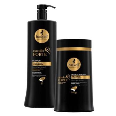Imagem de Kit Haskell Shampoo 1L e Máscara de Tratamento 900g Cavalo Forte