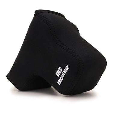 Imagem de MegaGear Capa de câmera de neoprene ultraleve compatível com Panasonic Lumix DC-GX9 (12-60 mm), Preto