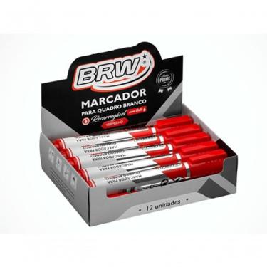 Imagem de Caixa Caneta Marcador De Quadro Branco Recarregável C- Tinta - 12 Unidades - Brw - Vermelho